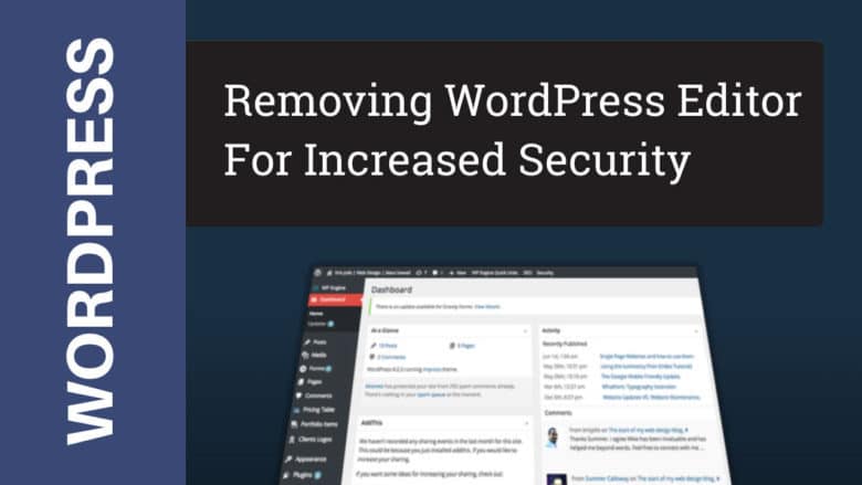 WordPress Appearance Editor Removal.